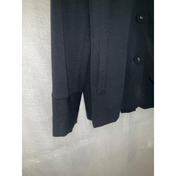 Chicos Womens Black Button-Up Jacket Size 1 Medium - Picture 3 of 4